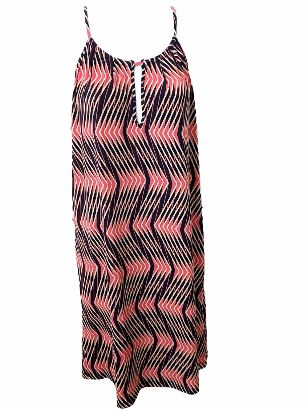 Banana Republic Halter Neck Drawstring Waist Keyhole Dress
